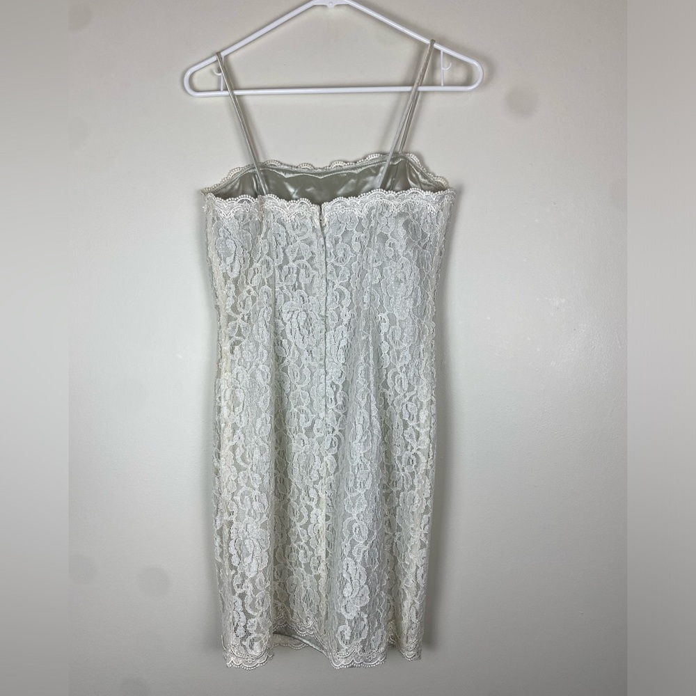 Vintage 80s 90s Deadstock Scott McClintock Gunne Sax White Mini Bridal Dress 6 - Picture 4 of 9